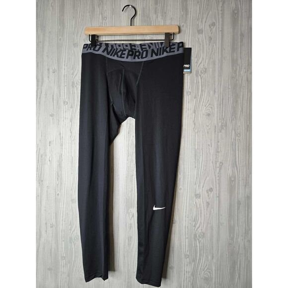 Nike Pro Men’s Compression Leggings Tights XL Black Gray Dri-FIT Performance - Picture 1 of 8